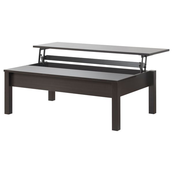 Журнальный стол ТРУЛЬСТОРП, черно-коричневый (115x70 см) - схема-чертеж с размерами