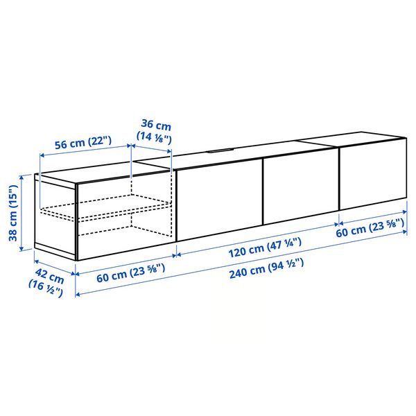 IKEA, дополнительный ракурс - схема-чертеж с размерами