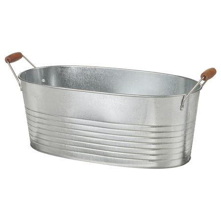 KORKGRAN Кашпо - д/дома/улицы/оцинковка 27x58 см