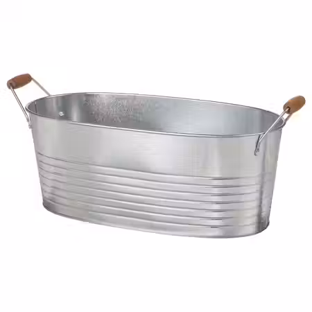 KORKGRAN Кашпо - д/дома/улицы/оцинковка 27x58 см