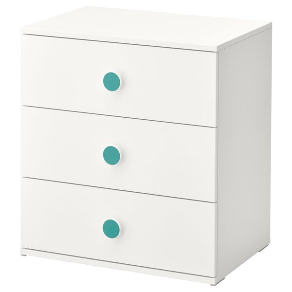 Комод с 3 ящиками, белый, 60x64 см IKEA LÖRDAGSGODISHUS ГОДИХУС 804.334.86 - фото 2