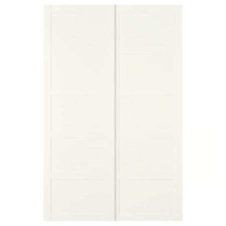 BERGSBO Пара раздвижных дверей - белый 150x236 см