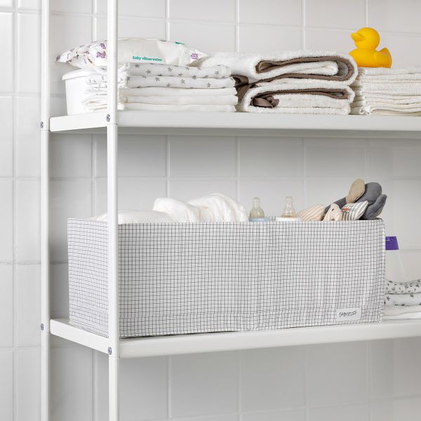 Ящик с отделениями, белый, серый 20x51x18 см IKEA СТУК 203.642.35 - фото 4