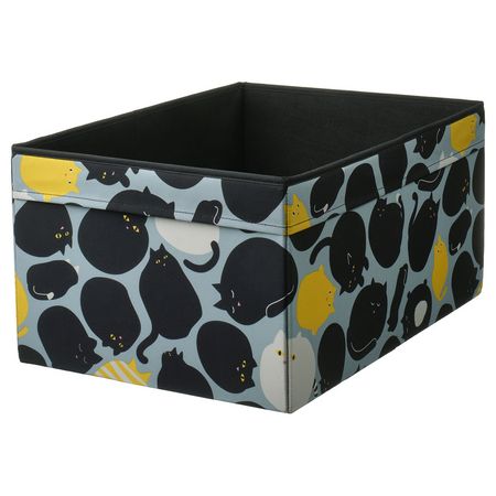 SKÅJARE Коробка - чёрный/синий 53x37x26 см