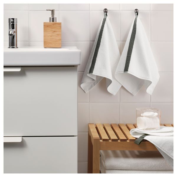 Полотенце ФЭРГЛАВ, белый, темно-серый (30x50 см) - фото 3