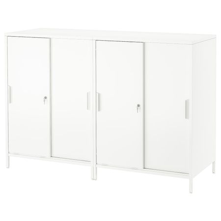 Шкаф с раздвижными дверцами, белый 160x110 см IKEA TROTTEN ТРОТТЕН 194.296.62