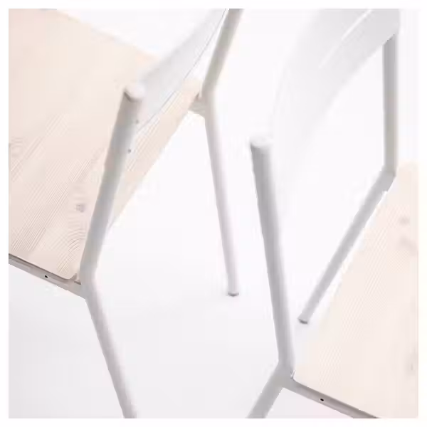 BUSLÄTT БУСЛЭТТ Стул - белый/сосна - фото 7