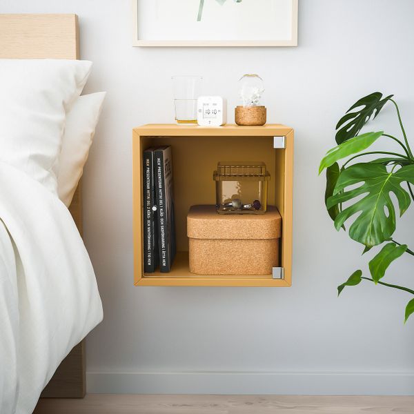 Навесной шкаф со стеклянной дверью, золотисто-коричневый 35x35x35 см IKEA EKET ЭКЕТ 693.363.64 - фото 2