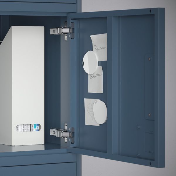 Высокий шкаф с ящиком и дверцами, синий 45x172 см IKEA IDÅSEN ИДОСЕН 903.609.79 - фото 6