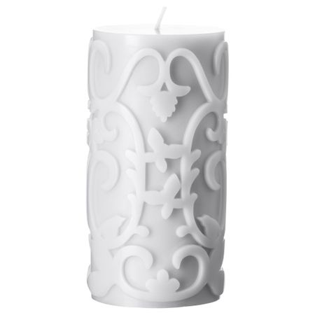 Формовая свеча, ароматическая ВАРАКТИГ, светло-серый роза и ваниль, светло-серый (14 см)