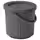DAMMÄNG ДАММЭНГ Контейнер с крышкой - темно-серый 8 л