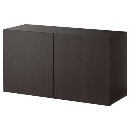 Стеллаж с дверьми БЕСТО, Лаппвикен черно-коричневый (120x40x64 см)