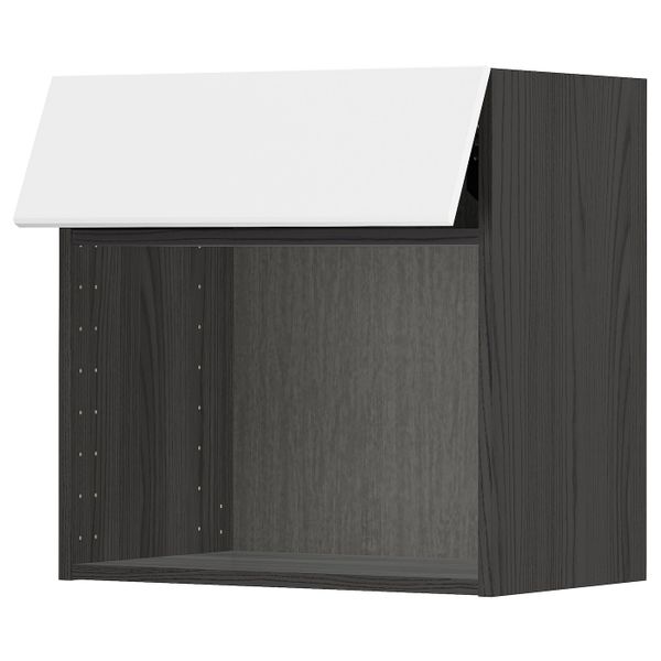 Навесной шкаф для СВЧ-печи, черный, Кунгсбакка антрацит 60x60 см IKEA МЕТОД 992.200.84 - схема-чертеж с размерами