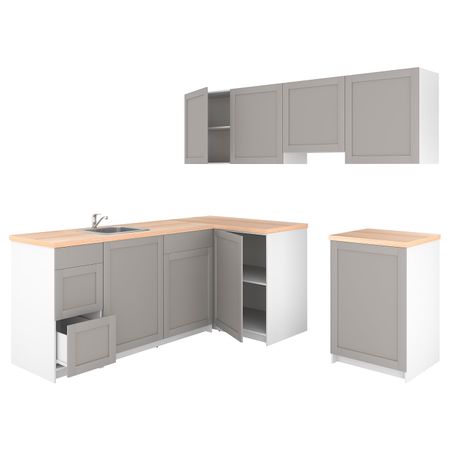 Кухня, серый 220x240x220 см IKEA KNOXHULT КНОКСХУЛЬТ 394.015.44