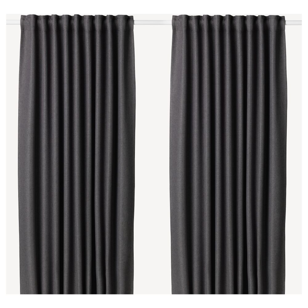 Затемняющие гардины, 2 шт., 145x300 см, серый IKEA ANNAKAJSA АННАКАЙСА 003.902.40 - фото 1