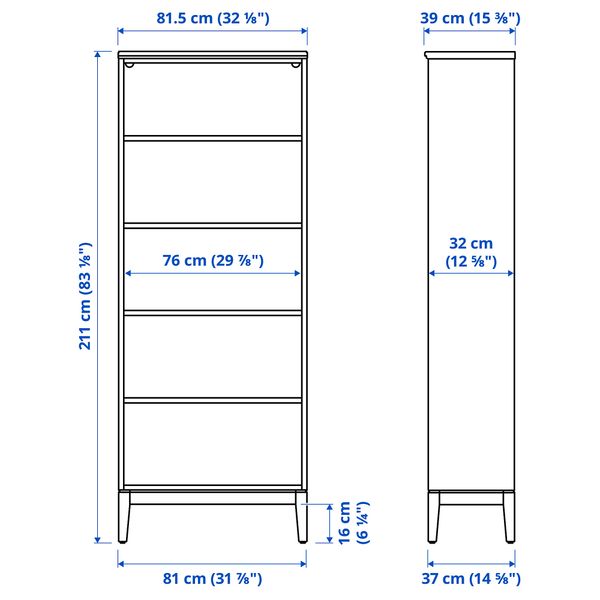 Шкаф для ТВ, комбинация, темно-коричневый, морилка, 325x40x211 см IKEA IDANÄS ИДАНЭС 394.373.31 - фото 6