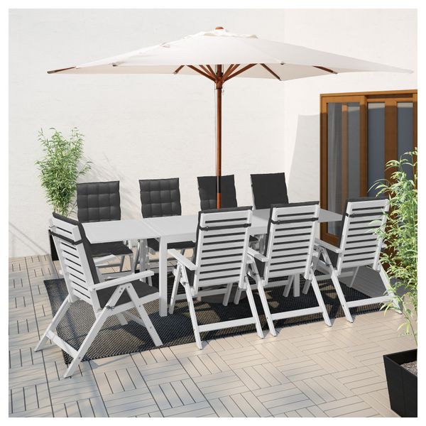 Стол + 8 кресел для сада ЭПЛАРО, белый - фото 2