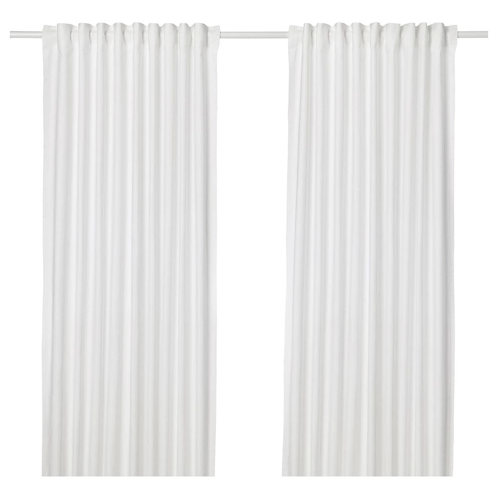 Гардины, 2 шт., белый 145x300 см IKEA ANNALOUISA АННАЛУИЗА 704.108.19 - фото 1