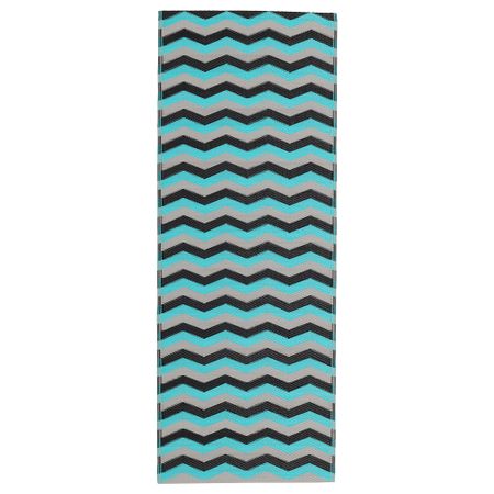 Ковер безворсовый, для дома/улицы СОММАР 2018, бирюзовый (75x200 см)