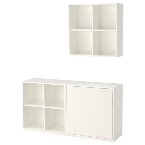 Комбинация шкафов с цоколем ЭКЕТ, белый (140x35x182 см) - фото 1