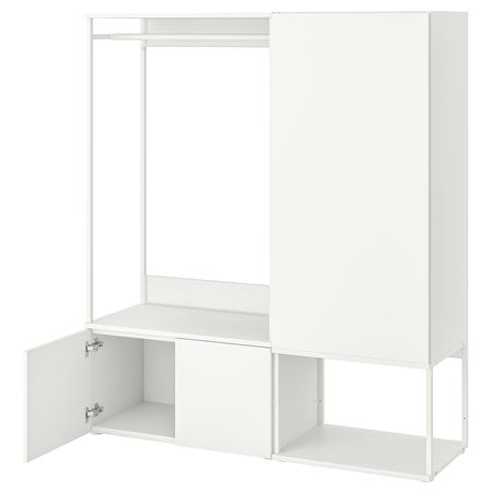 Гардероб 3-дверный, белый/Фоннес белый 140x42x161 см IKEA OPPHUS ОПХУС 793.239.31