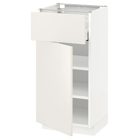 Напольный шкаф с ящиком/дверцей, белый/Веддинге белый 40x37 см IKEA METOD МЕТОД / MAXIMERA МАКСИМЕРА 094.465.01