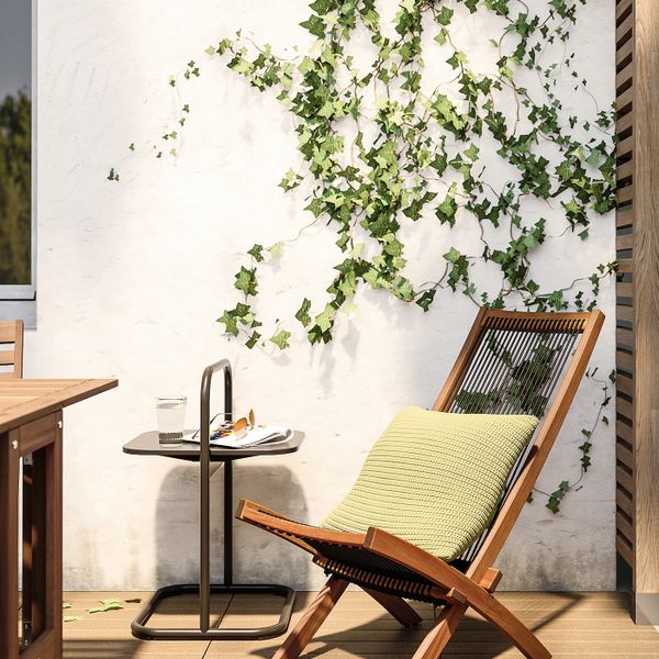 Шезлонг садовый, коричневая морилка IKEA BROMMÖ БРОММО 403.757.23 - схема-чертеж с размерами