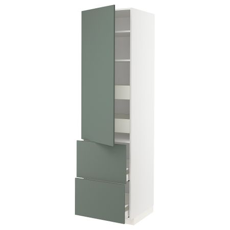 Высокий шкаф + полки, 4ящик, дверцы, 2фасада, 60x60x220 cm IKEA METOD МЕТОД, MAXIMERA МАКСИМЕРА 293.646.55