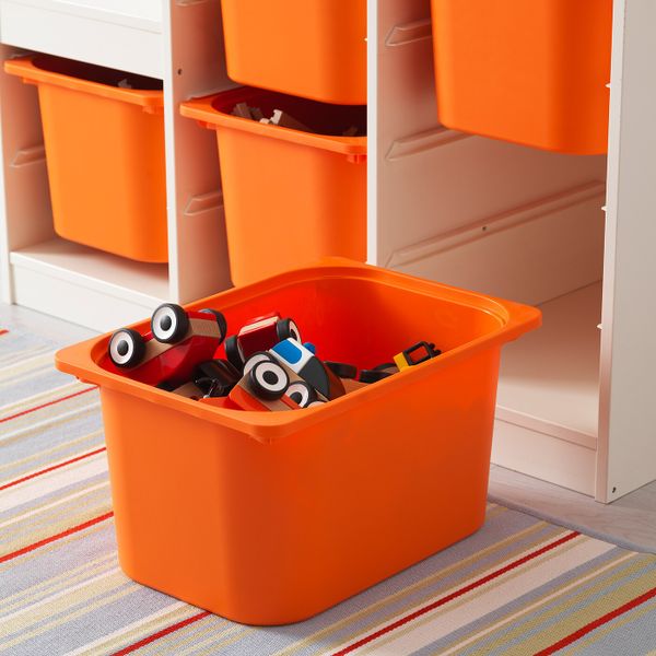 Комбинация для хранения, белый, оранжевый 99x44x94 см IKEA ТРУФАСТ 692.221.31 - схема-чертеж с размерами
