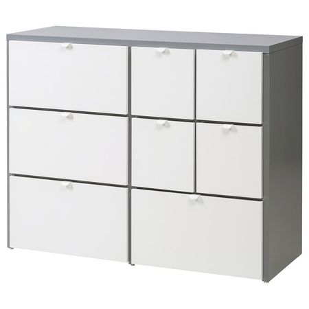 VISTHUS Комод с 8 ящиками - серый/белый 122x96 см