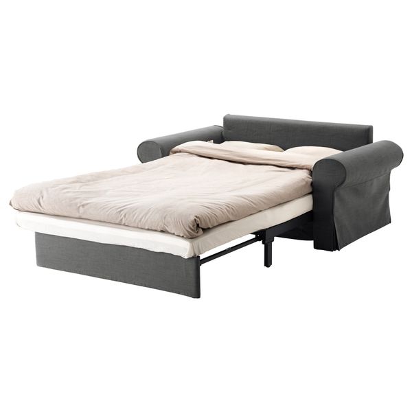 Диван-кровать 2-местная БАККАБРУ / МАРИЕБЮ, Сванби серый - схема-чертеж с размерами