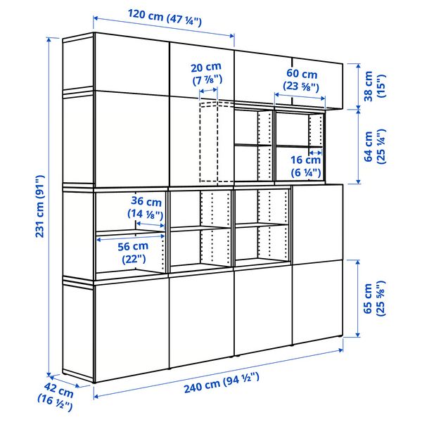 IKEA, дополнительный ракурс - схема-чертеж с размерами