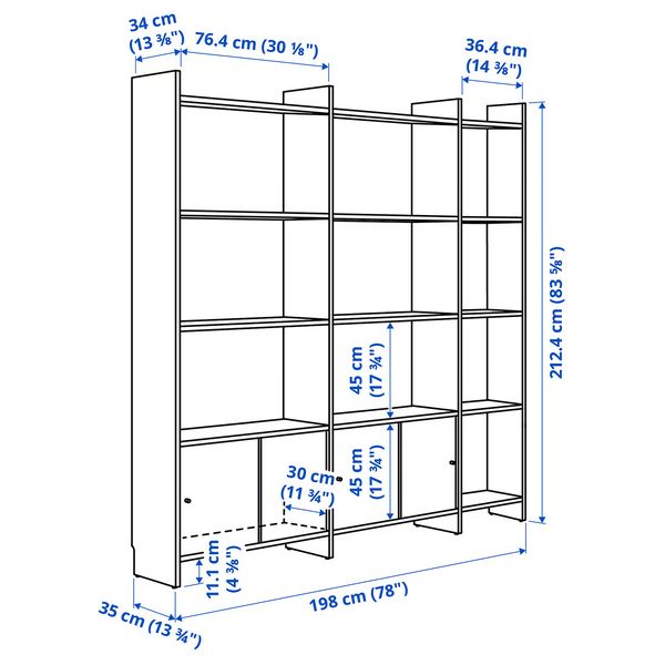 IKEA, дополнительный ракурс - схема-чертеж с размерами