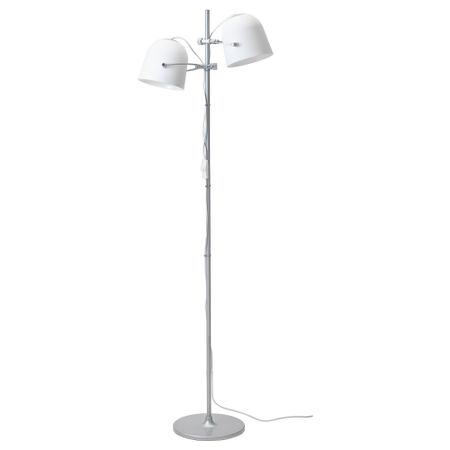 Торшер с 2 абажурами СВИРВЕЛЬ, белый