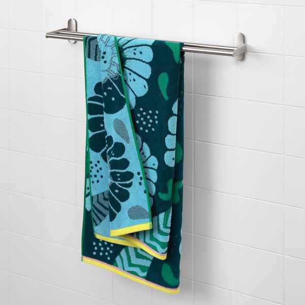 Банное полотенце, синий, разноцветный 70x140 см IKEA САНДВИЛАН 404.304.80 - фото 5