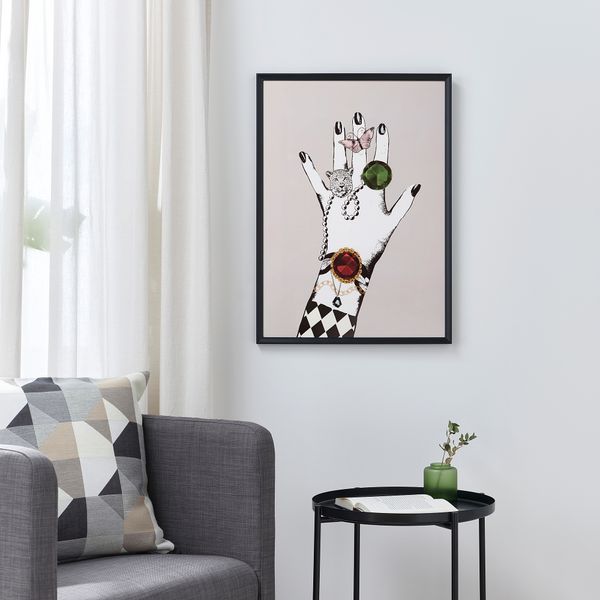 Рама с постером, 50x70 см, Прекрасные украшения IKEA KNOPPÄNG 605.366.21 - схема-чертеж с размерами