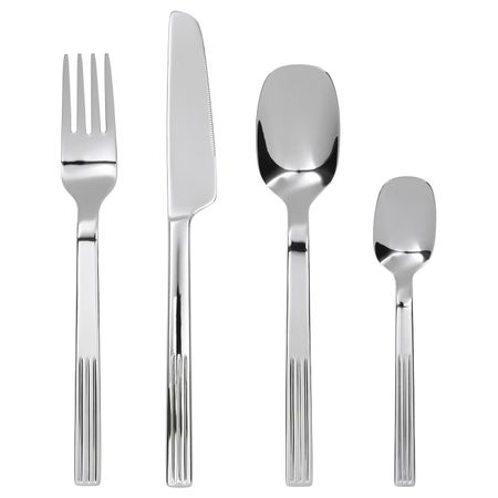 Столовый набор, 24 предмета, нержавеющая сталь IKEA JUSTERA ЮСТЕРА 803.794.46