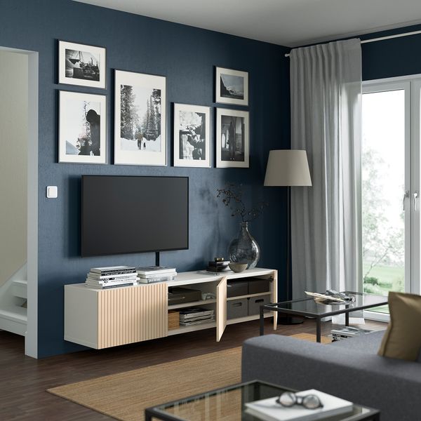 Тумба под ТВ, с дверцами, 180x42x38 cm IKEA BESTÅ БЕСТО 594.221.83 - фото 7