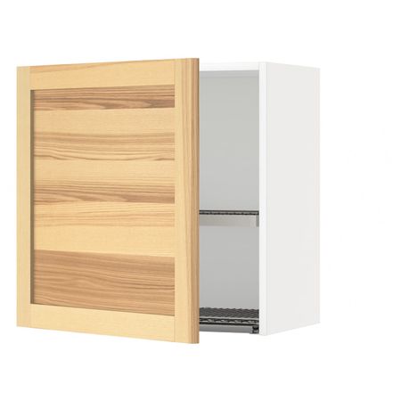 Шкаф навесной с сушкой, белый/Торхэмн ясень 60x60 см IKEA METOD МЕТОД 492.260.12