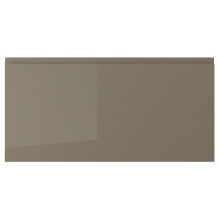 VOXTORP Фронтальная панель ящика - глянцевый темный серо-коричневый 80x40 см