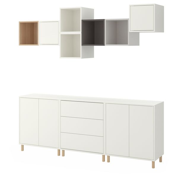 Комбинация шкафов с ножками, 210x35x210 cm IKEA EKET ЭКЕТ 493.861.28 - фото 2