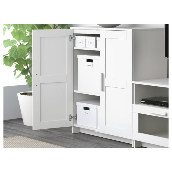 Шкаф для ТВ, комбинация, белый 258x41x190 см IKEA BRIMNES БРИМНЭС 593.966.50 - схема-чертеж с размерами