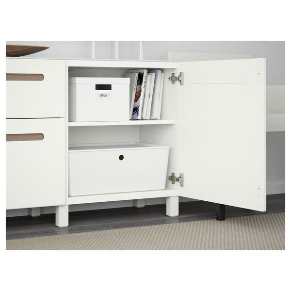 Комбинация для хранения с дверцами, ящиками БЕСТО, Марвикен белый (180x40x74 см) - фото 3