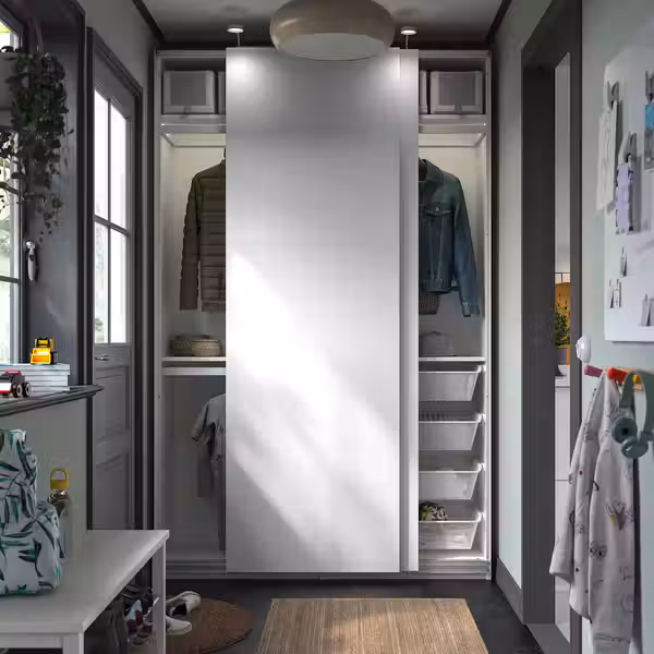 PAX / HASVIK Гардероб, комбинация - белый/белый 150x43x236 см - фото 3