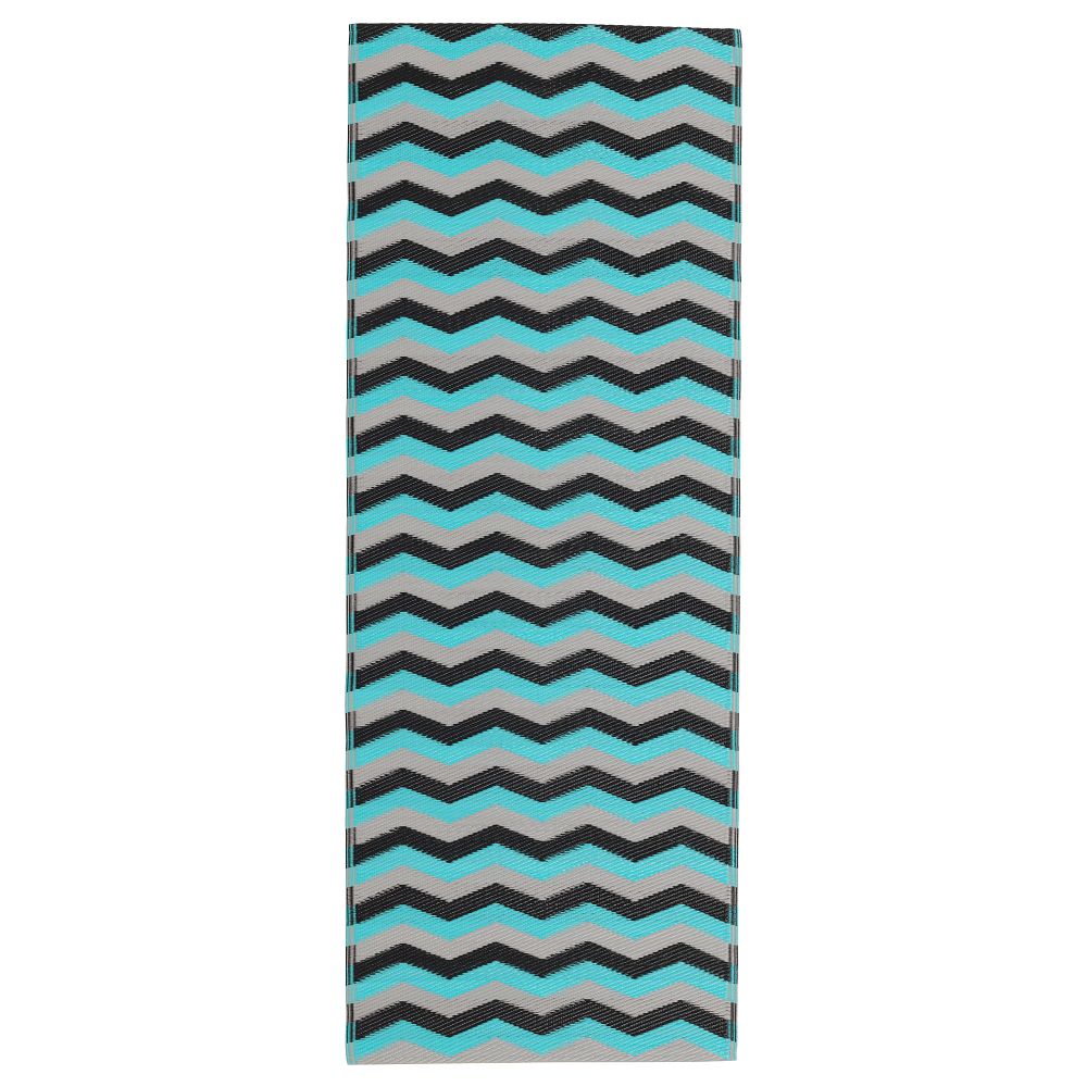 Ковер безворсовый, для дома/улицы СОММАР 2018, бирюзовый (75x200 см) - фото 1