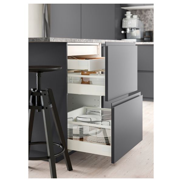 Высокий ящик с нажимным механизмом, белый 80x60 см IKEA EXCEPTIONELL ЭКСЕПТИОНЕЛЛЬ 204.478.63 - фото 3