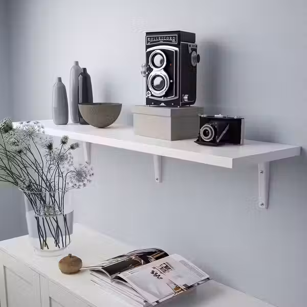 BERGSHULT / TOMTHULT Полка с консолью - белый 120x30 см - фото 2