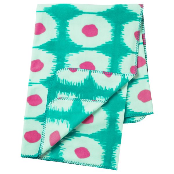 Плед СОММАР 2017, зеленый, розовый (130x180 см) - схема-чертеж с размерами