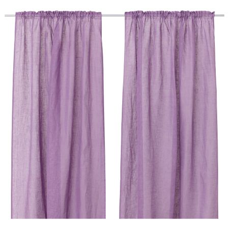 Гардины, 1 пара АРЬЯ, сиреневый (145x270 см)