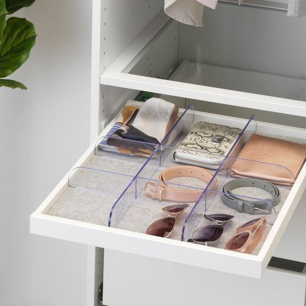 Разделитель для выдвижной полки, прозрачный 50x58 см IKEA КОМПЛИМЕНТ 703.666.04 - схема-чертеж с размерами